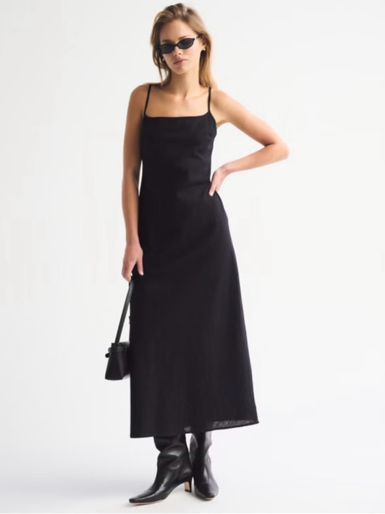 Abercrombie & Fitch Dresses & Skirts - The A&F Julia Slip Linen-Blend Midi Dress size small petite NWT Abercrombie